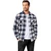 imageCOOFANDY Mens Flannel Shirts Long Sleeve Casual Plaid Button Down Shirt Cotton Shirt Cowboy Work Shirts with PocketsBluewhite