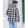 imageCOOFANDY Mens Flannel Shirts Long Sleeve Casual Plaid Button Down Shirt Cotton Shirt Cowboy Work Shirts with PocketsBluewhite