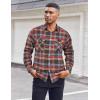 imageCOOFANDY Mens Flannel Shirts Long Sleeve Casual Plaid Button Down Shirt Cotton Shirt Cowboy Work Shirts with PocketsClassic British