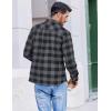 imageCOOFANDY Mens Flannel Shirts Long Sleeve Casual Plaid Button Down Shirt Cotton Shirt Cowboy Work Shirts with PocketsGreyblue