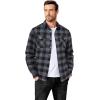 imageCOOFANDY Mens Flannel Shirts Long Sleeve Casual Plaid Button Down Shirt Cotton Shirt Cowboy Work Shirts with PocketsGreyblue