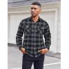 imageCOOFANDY Mens Flannel Shirts Long Sleeve Casual Plaid Button Down Shirt Cotton Shirt Cowboy Work Shirts with PocketsGreyblue