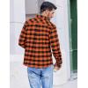 imageCOOFANDY Mens Flannel Shirts Long Sleeve Casual Plaid Button Down Shirt Cotton Shirt Cowboy Work Shirts with PocketsOrange