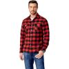 imageCOOFANDY Mens Flannel Shirts Long Sleeve Casual Plaid Button Down Shirt Cotton Shirt Cowboy Work Shirts with PocketsRed