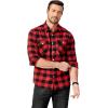 imageCOOFANDY Mens Flannel Shirts Long Sleeve Casual Plaid Button Down Shirt Cotton Shirt Cowboy Work Shirts with PocketsRed
