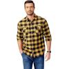 imageCOOFANDY Mens Flannel Shirts Long Sleeve Casual Plaid Button Down Shirt Cotton Shirt Cowboy Work Shirts with PocketsYellow