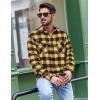imageCOOFANDY Mens Flannel Shirts Long Sleeve Casual Plaid Button Down Shirt Cotton Shirt Cowboy Work Shirts with PocketsYellow