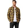 imageCOOFANDY Mens Flannel Shirts Long Sleeve Casual Plaid Button Down Shirt Cotton Shirt Cowboy Work Shirts with PocketsYellow