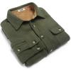 imageCOOFANDY Mens Flannel Shirts Long Sleeve Cotton Plaid Shirt Jacket Casual Button Down Shirt with PocketsSolid Army Green