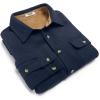 imageCOOFANDY Mens Flannel Shirts Long Sleeve Cotton Plaid Shirt Jacket Casual Button Down Shirt with PocketsSolid Navy Blue