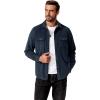 imageCOOFANDY Mens Flannel Shirts Long Sleeve Cotton Plaid Shirt Jacket Casual Button Down Shirt with PocketsSolid Navy Blue