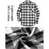 imageCOOFANDY Mens Flannel Shirts Long Sleeve Plaid Button Down Shirt Casual Cotton Shirt with PocketBuffalo Blackwhite