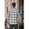 imageCOOFANDY Mens Flannel Shirts Long Sleeve Plaid Button Down Shirt Casual Cotton Shirt with PocketBuffalo Blackwhite