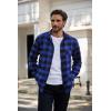 imageCOOFANDY Mens Flannel Shirts Long Sleeve Plaid Button Down Shirt Casual Cotton Shirt with PocketBuffalo Blueblack