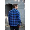 imageCOOFANDY Mens Flannel Shirts Long Sleeve Plaid Button Down Shirt Casual Cotton Shirt with PocketBuffalo Blueblack