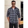 imageCOOFANDY Mens Flannel Shirts Long Sleeve Plaid Button Down Shirt Casual Cotton Shirt with PocketBuffalo Gray