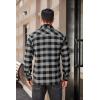 imageCOOFANDY Mens Flannel Shirts Long Sleeve Plaid Button Down Shirt Casual Cotton Shirt with PocketBuffalo Gray