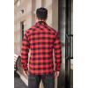 imageCOOFANDY Mens Flannel Shirts Long Sleeve Plaid Button Down Shirt Casual Cotton Shirt with PocketBuffalo Red
