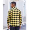imageCOOFANDY Mens Flannel Shirts Long Sleeve Plaid Button Down Shirt Casual Cotton Shirt with PocketBuffalo Yellow