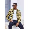 imageCOOFANDY Mens Flannel Shirts Long Sleeve Plaid Button Down Shirt Casual Cotton Shirt with PocketBuffalo Yellow
