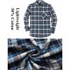 imageCOOFANDY Mens Flannel Shirts Long Sleeve Plaid Button Down Shirt Casual Cotton Shirt with PocketPlaid Bluewhite