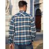 imageCOOFANDY Mens Flannel Shirts Long Sleeve Plaid Button Down Shirt Casual Cotton Shirt with PocketPlaid Bluewhite