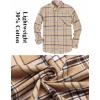 imageCOOFANDY Mens Flannel Shirts Long Sleeve Plaid Button Down Shirt Casual Cotton Shirt with PocketPlaid Khaki