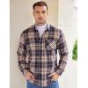 imageCOOFANDY Mens Flannel Shirts Long Sleeve Plaid Button Down Shirt Casual Cotton Shirt with PocketPlaid Orangebuffalo