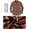 imageCOOFANDY Mens Flannel Shirts Long Sleeve Plaid Button Down Shirt Casual Cotton Shirt with PocketPlaid Orangegreen
