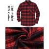 imageCOOFANDY Mens Flannel Shirts Long Sleeve Plaid Button Down Shirt Casual Cotton Shirt with PocketPlaid Redblack