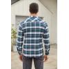 imageCOOFANDY Mens Flannel Shirts Long Sleeve Plaid Button Down Shirt Casual Cotton Shirt with PocketPlaid Whitegreen