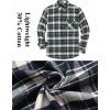imageCOOFANDY Mens Flannel Shirts Long Sleeve Plaid Button Down Shirt Casual Cotton Shirt with PocketPlaid Whitegreen