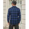 imageCOOFANDY Mens Flannel Shirts Long Sleeve Plaid Button Down Shirt Cotton Casual Work Shirts with PocketsBlue Black
