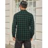 imageCOOFANDY Mens Flannel Shirts Long Sleeve Plaid Button Down Shirt Cotton Casual Work Shirts with PocketsGreen