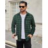 imageCOOFANDY Mens Flannel Shirts Long Sleeve Plaid Button Down Shirt Cotton Casual Work Shirts with PocketsGreen