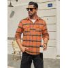 imageCOOFANDY Mens Flannel Shirts Long Sleeve Plaid Button Down Shirt Cotton Casual Work Shirts with PocketsOrange