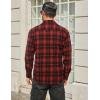 imageCOOFANDY Mens Flannel Shirts Long Sleeve Plaid Button Down Shirt Cotton Casual Work Shirts with PocketsRed Black