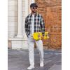 imageCOOFANDY Mens Flannel Shirts Long Sleeve Plaid Button Down Shirts Casual Cotton ShirtsBlackWhite