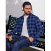 imageCOOFANDY Mens Flannel Shirts Long Sleeve Plaid Button Down Shirts Casual Cotton ShirtsBlue Checkered