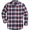 imageCOOFANDY Mens Flannel Shirts Long Sleeve Plaid Button Down Shirts Casual Cotton ShirtsBlueRed