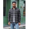 imageCOOFANDY Mens Flannel Shirts Long Sleeve Plaid Button Down Shirts Casual Cotton ShirtsGrey Checkered