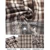 imageCOOFANDY Mens Flannel Shirts Long Sleeve Plaid Button Down Shirts Casual Cotton ShirtsKhaki Plaid