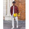 imageCOOFANDY Mens Flannel Shirts Long Sleeve Plaid Button Down Shirts Casual Cotton ShirtsRedBlack