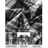 imageCOOFANDY Mens Flannel Shirts Long Sleeve Plaid Shirt Jacket Button Down Shirt with PocketsBlack White