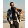 imageCOOFANDY Mens Flannel Shirts Long Sleeve Plaid Shirt Jacket Button Down Shirt with PocketsBlue