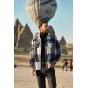 imageCOOFANDY Mens Flannel Shirts Long Sleeve Plaid Shirt Jacket Button Down Shirt with PocketsBlue