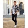 imageCOOFANDY Mens Flannel Shirts Long Sleeve Plaid Shirt Jacket Button Down Shirt with PocketsBrown