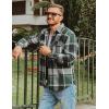 imageCOOFANDY Mens Flannel Shirts Long Sleeve Plaid Shirt Jacket Button Down Shirt with PocketsGreen
