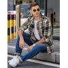 imageCOOFANDY Mens Flannel Shirts Long Sleeve Plaid Shirt Jacket Button Down Shirt with PocketsKhaki