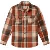 imageCOOFANDY Mens Flannel Shirts Long Sleeve Plaid Shirt Jacket Button Down Shirt with PocketsOrange